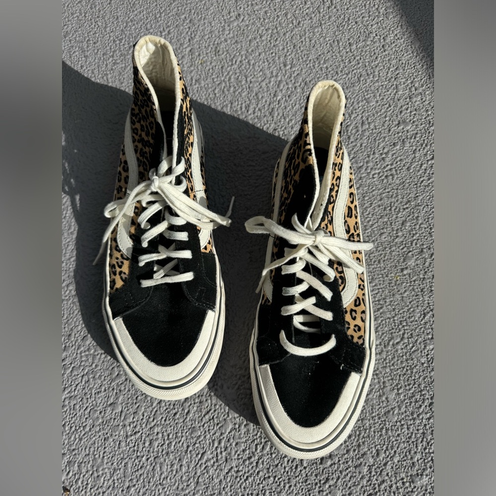 Vans SK8-Hi 138 Decon SF 'Black White Leopard' Unisex Womens 9.5 or Mens 8.0